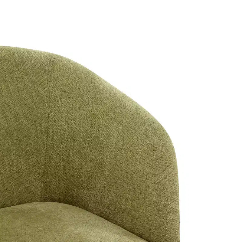 Fauteuil d'appoint moderne avec dossier rond et pieds en bois, revêtement en tissu doux, pour salon ou bureau