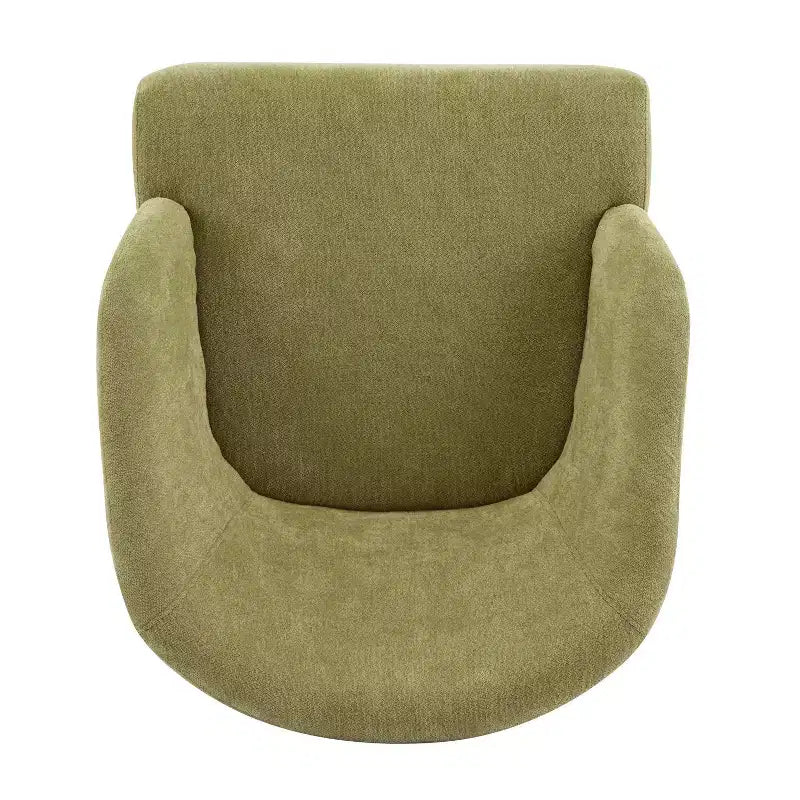 Fauteuil d'appoint moderne avec dossier rond et pieds en bois, revêtement en tissu doux, pour salon ou bureau