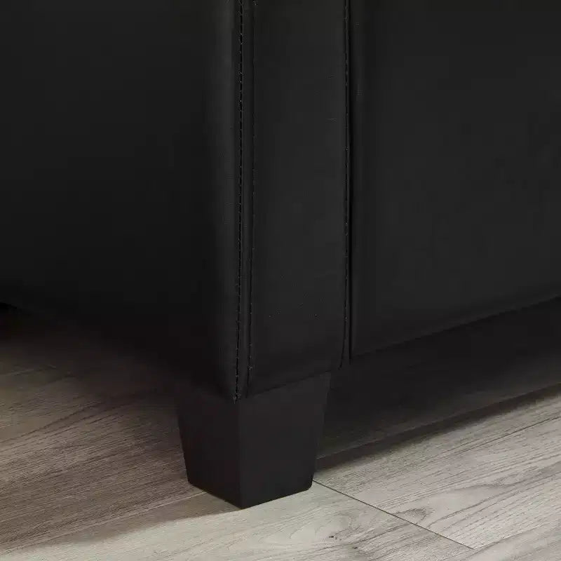 Banc de rangement moderne 48 pouces en cuir PU avec plateau à charnière, banc d'entrée avec rangement pour salon, chambre ou entrée