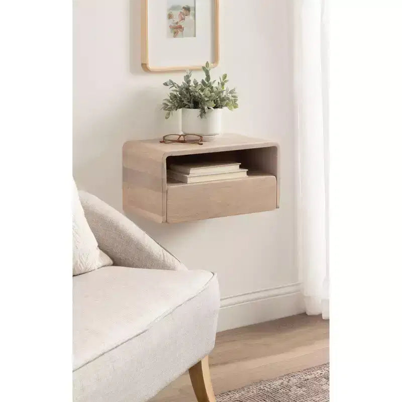 Table d'appoint flottante, 18x10x9, Blanc