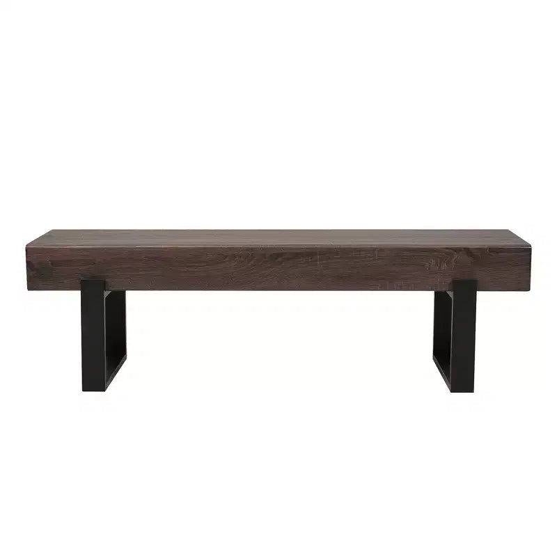 Banc de salle à manger de 59 po en MDF et pieds en métal, usage multiple