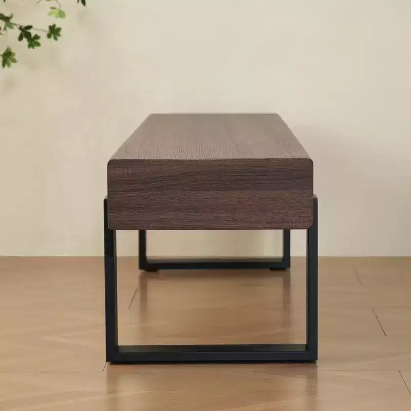 Banc de salle à manger de 59 po en MDF et pieds en métal, usage multiple