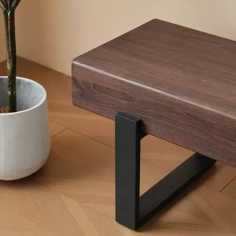 Banc de salle à manger de 59 po en MDF et pieds en métal, usage multiple