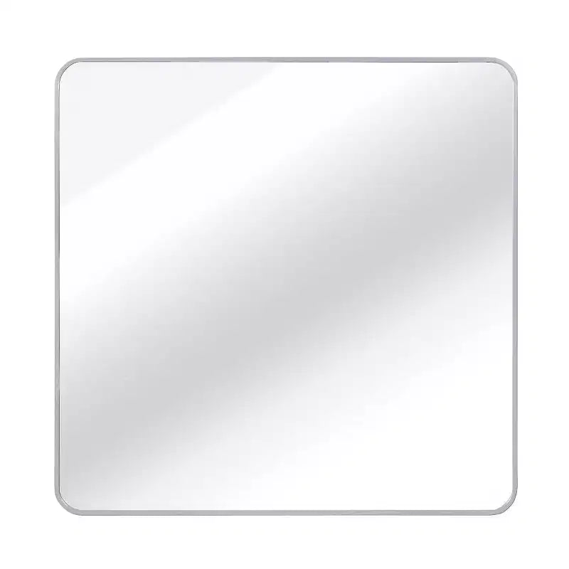 Miroir de salle de bain carré encadré en métal pour le mur