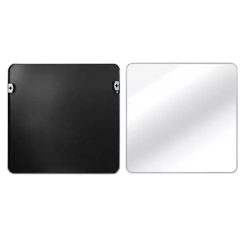 Miroir de salle de bain carré encadré en métal pour le mur