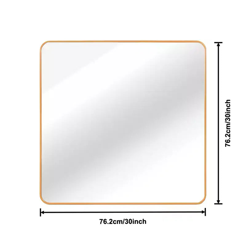 Miroir de salle de bain carré encadré en métal pour le mur