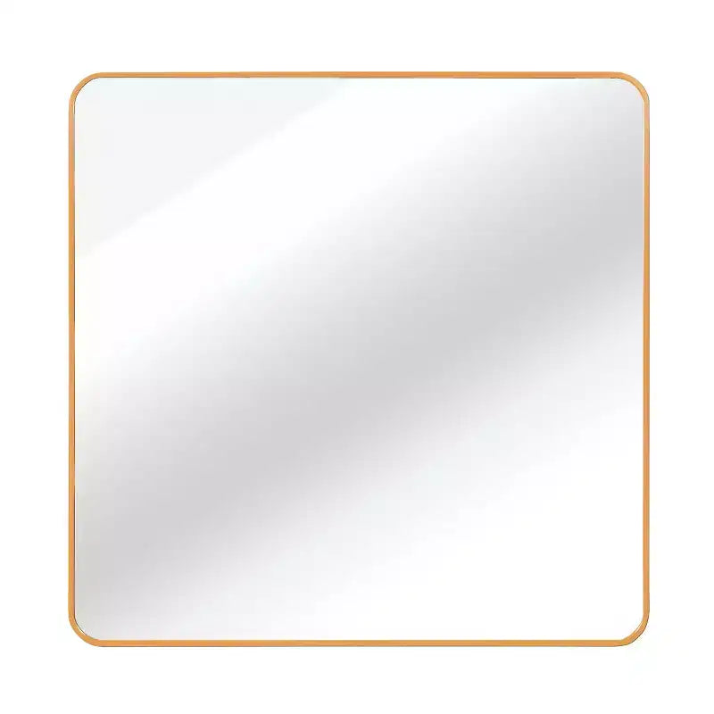 Miroir de salle de bain carré encadré en métal pour le mur