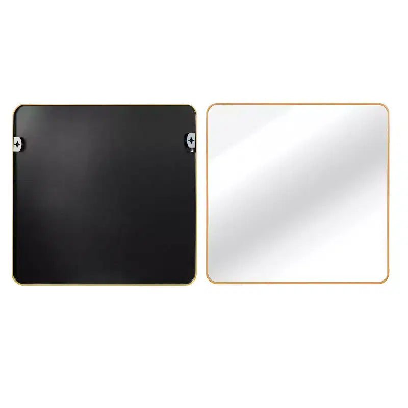 Miroir de salle de bain carré encadré en métal pour le mur