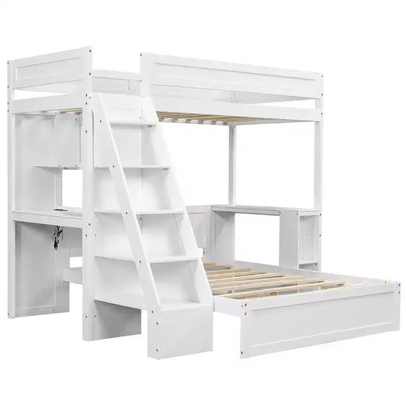 Lit superposé Twin XL sur Full avec bureau et USB