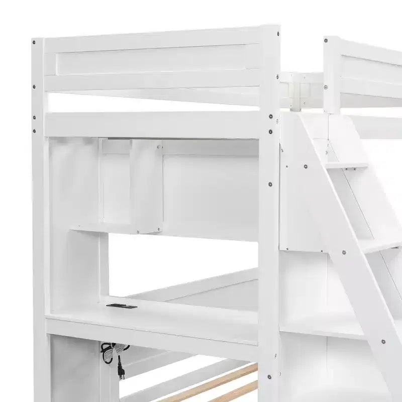Lit superposé Twin XL sur Full avec bureau et USB