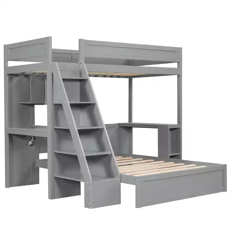 Lit superposé Twin XL sur Full avec bureau et USB