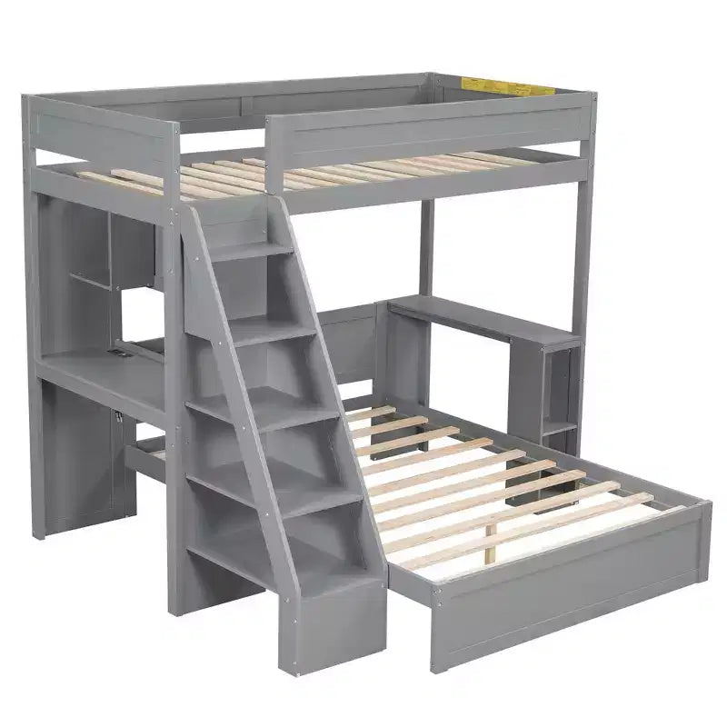 Lit superposé Twin XL sur Full avec bureau et USB