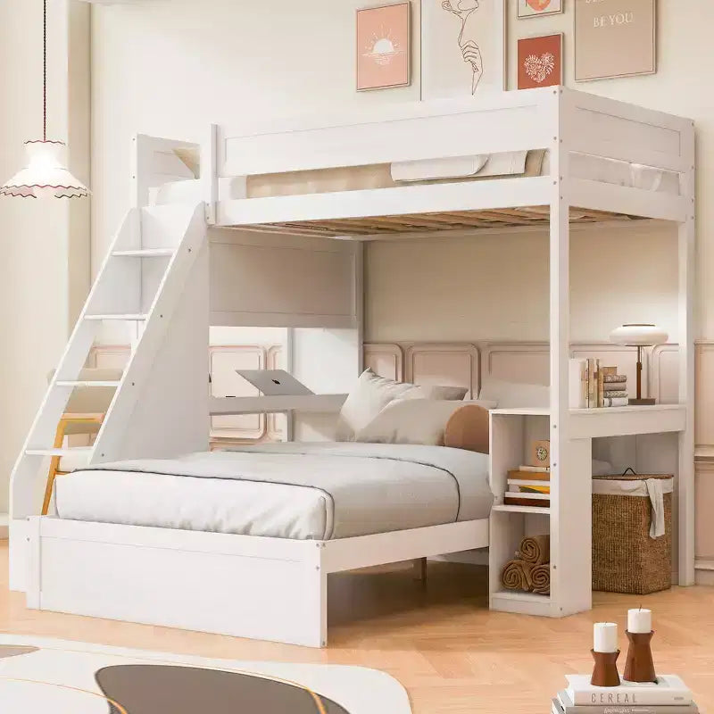 Lit superposé Twin XL sur Full avec bureau et USB