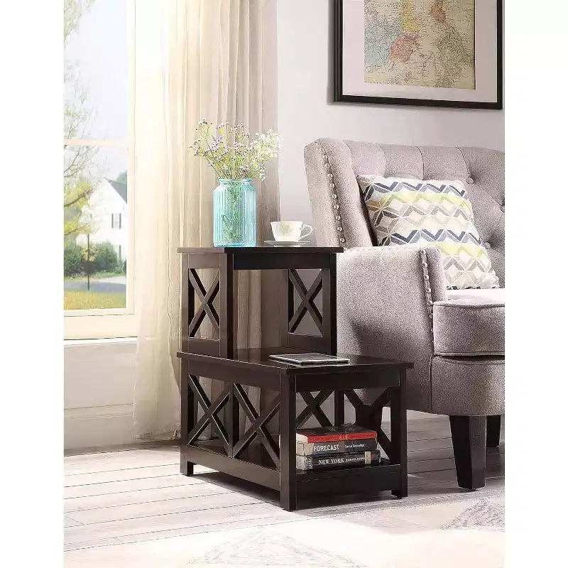 Table d'appoint rectangulaire en bois (1 pièce)