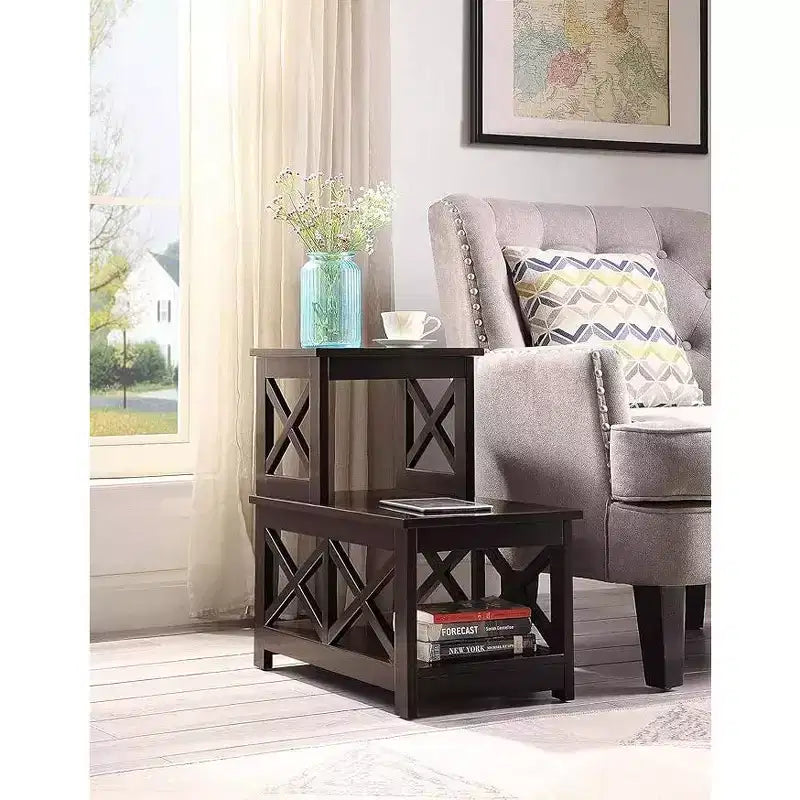 Table d'appoint rectangulaire en bois (1 pièce)