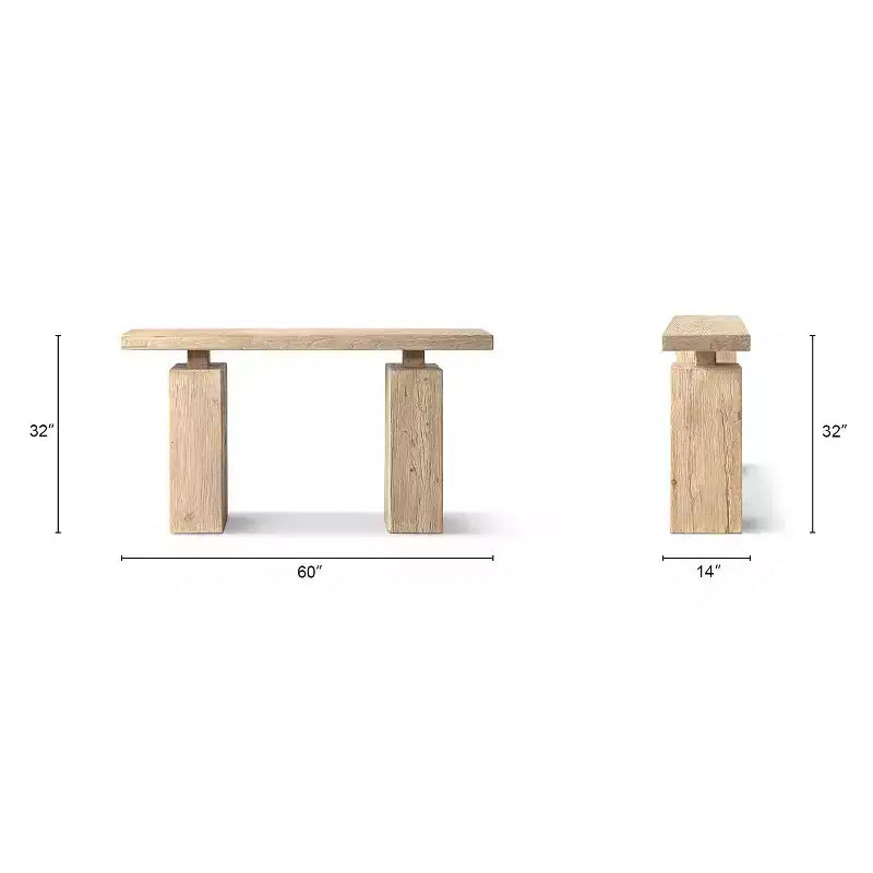 Console en bois d'orme massif recyclé - 45