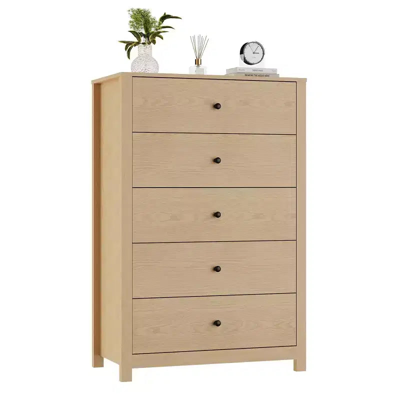 Commode de rangement à 5 tiroirs en bois pour chambre à coucher, commode moderne et simple avec tiroirs profonds pour salon, couloir, entrée