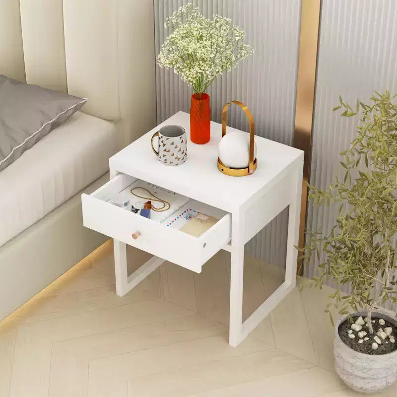 Tiroir de rangement minimaliste pour table de chevet rond/cylindrique