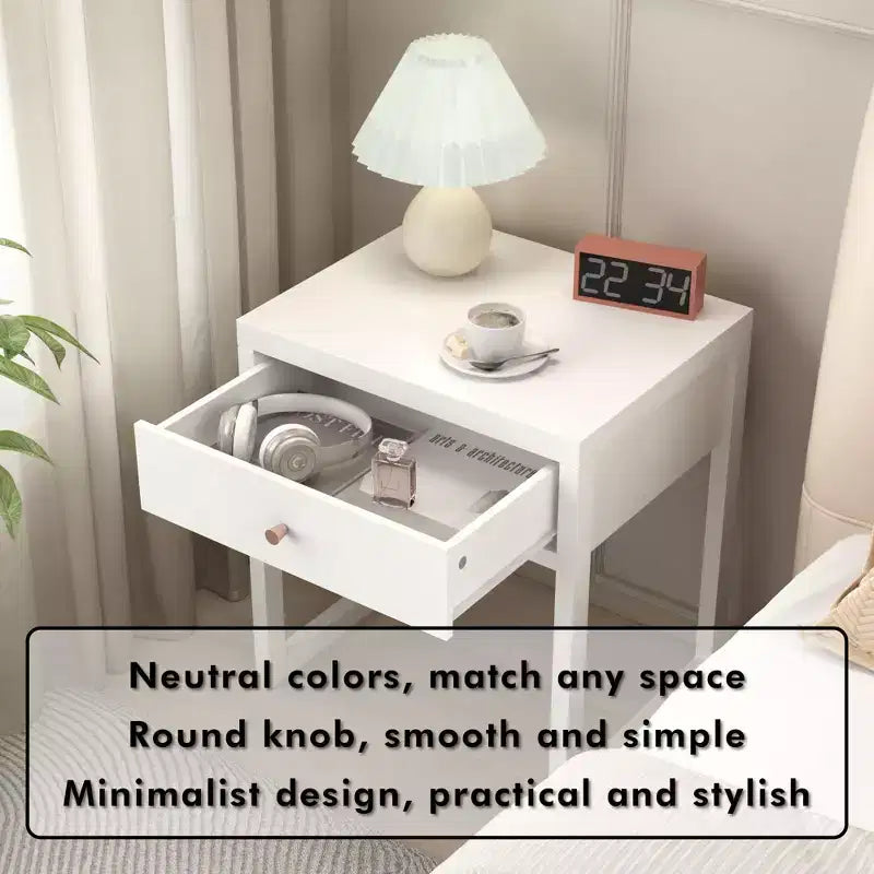 Tiroir de rangement minimaliste pour table de chevet rond/cylindrique