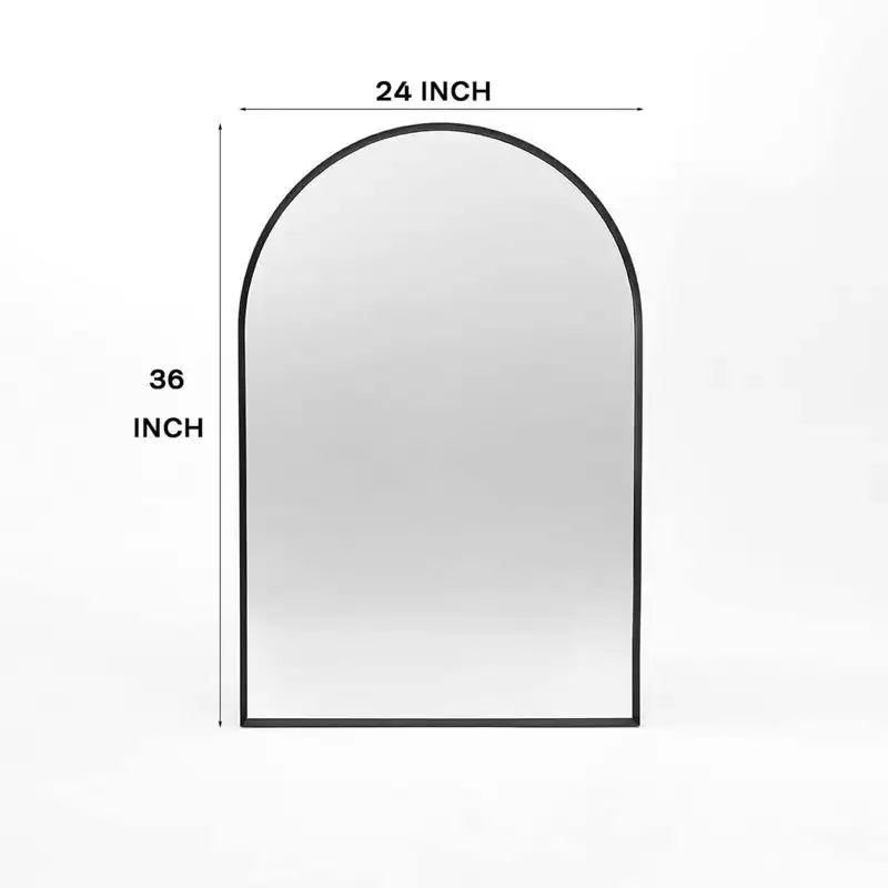 Miroir Mural de Salle de Bain Arc en Aluminium Moderne
