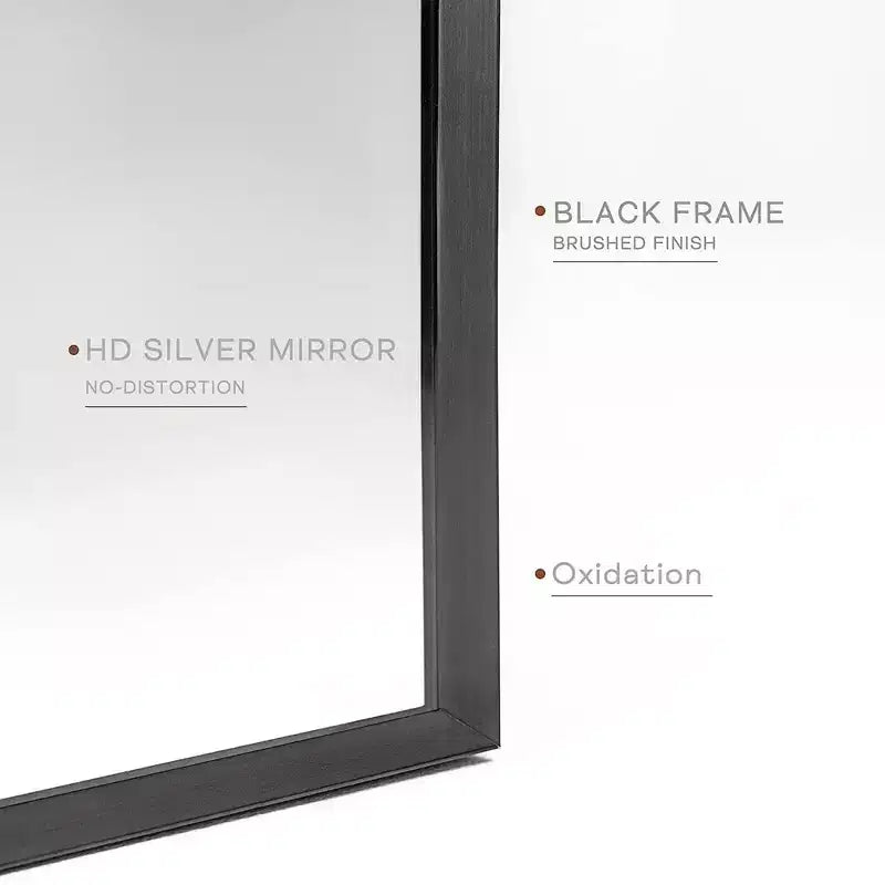 Miroir Mural de Salle de Bain Arc en Aluminium Moderne