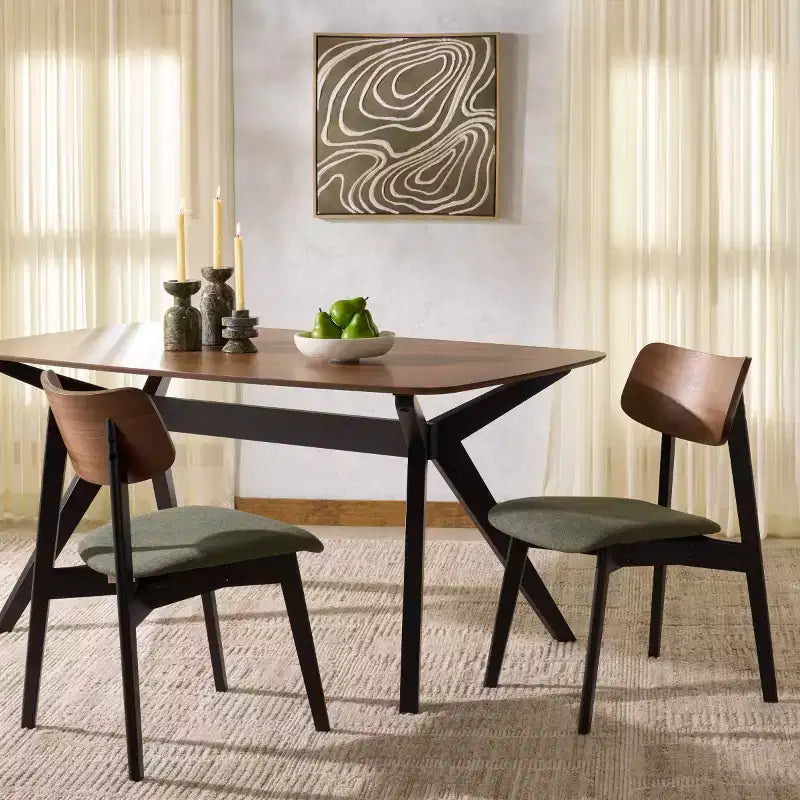 Chaise de salle à manger en bois (Lot de 2)