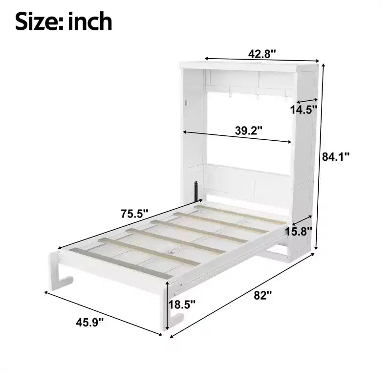 Lit avec armoire escamotable
