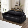GDFStudio Melvin 78.5 Mid-Century Modern Faux Leather Upholstered Loveseat
