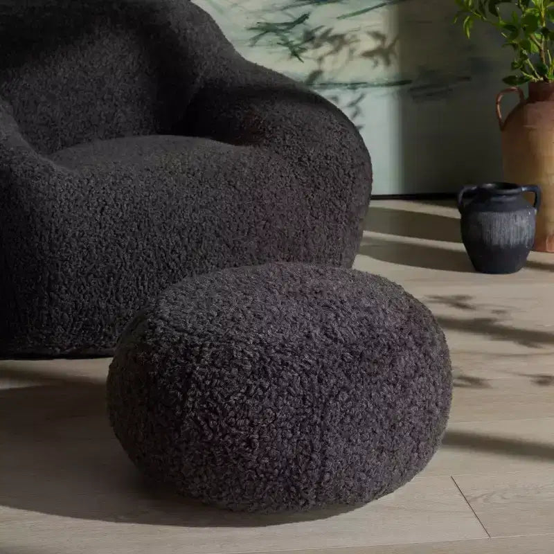Coussin de siège rond avec rembourrage en polyester