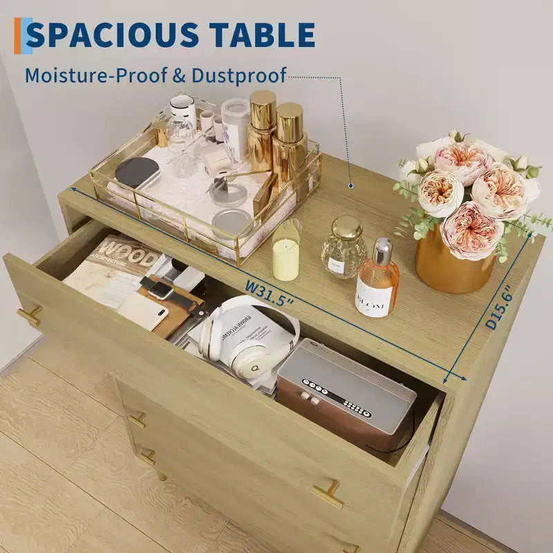 Commode de style Ferme pour Chambre, Commode en Bois Rustique, Poignées Barres, Design Vintage Moderne, Organiseur Spacieux pour Chambre, Salon