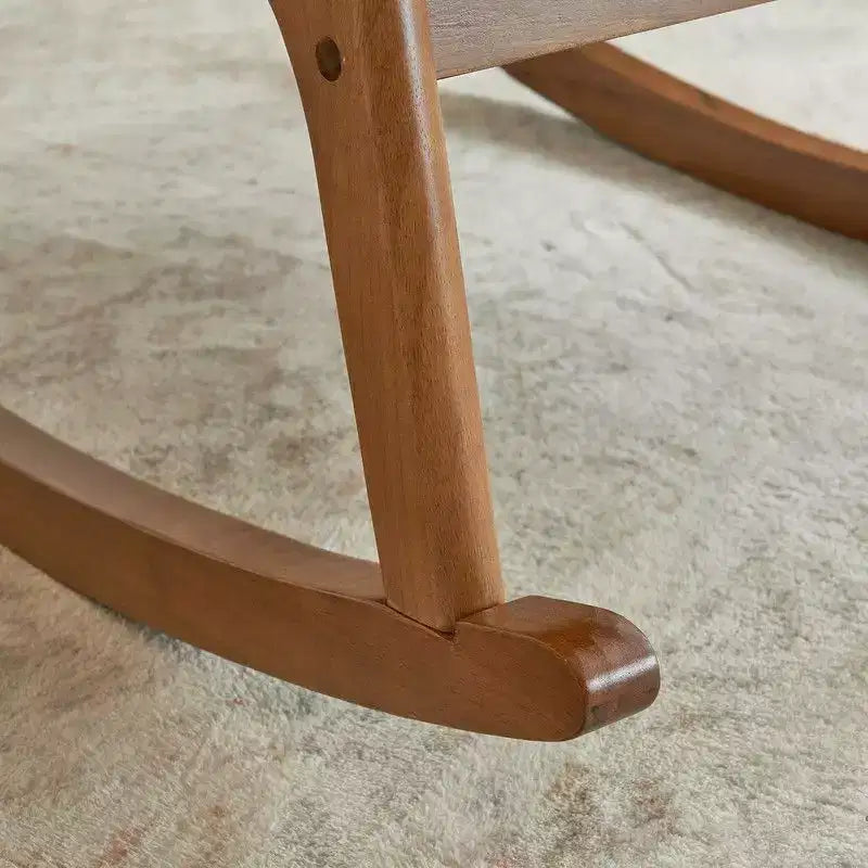 Fauteuil à bascule gris rembourré
