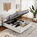 ModernLuxe Queen/King Storage Platform Bed Frame Chenille Upholstered Bed with Soft Headboard