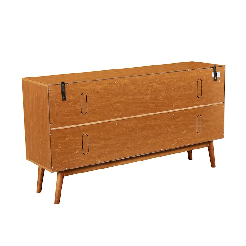 Modern Wood TV Stand, Entertainment Center for TVs up to 65, Sideboard Buffet Cabinet Credenza