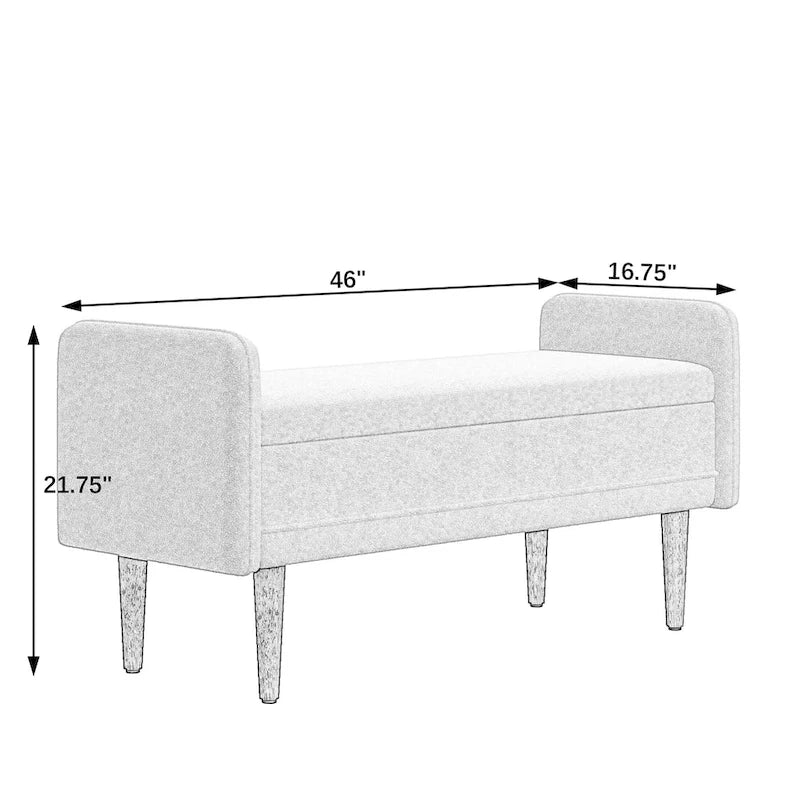 linen Fabric Storage Stool
