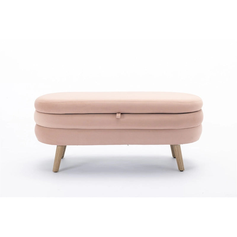 Velvet Fabric Storage Bench