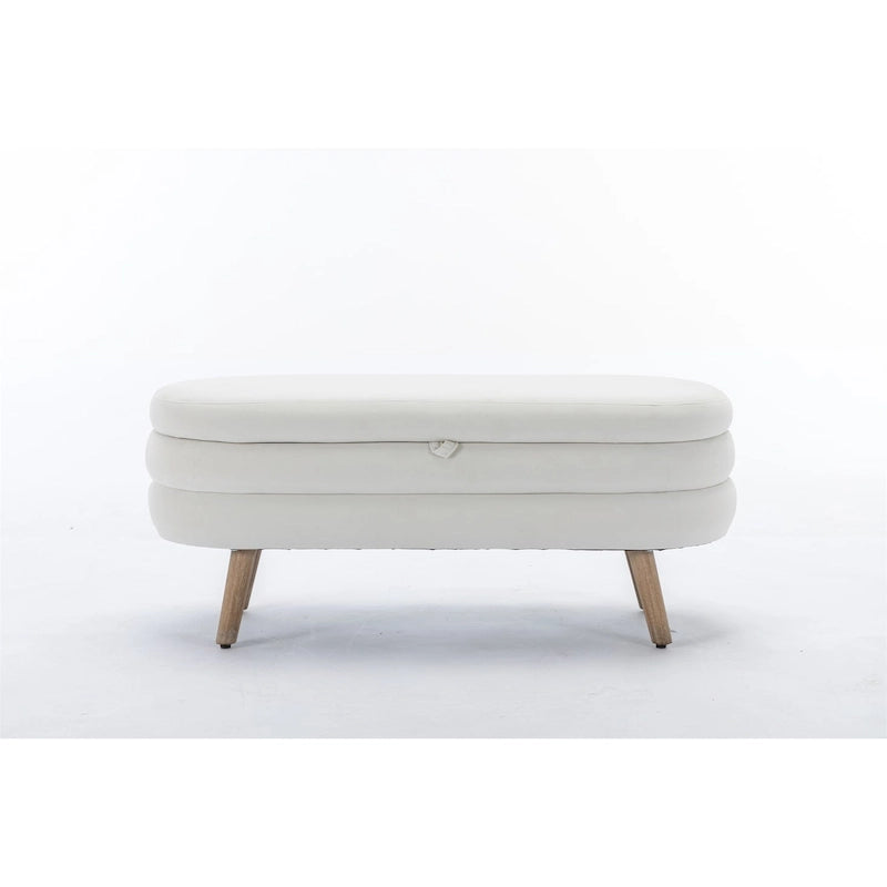 Velvet Fabric Storage Bench