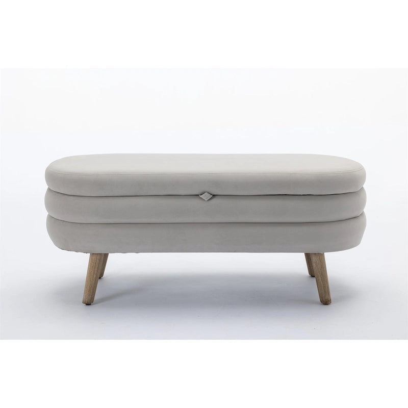 Velvet Fabric Storage Bench