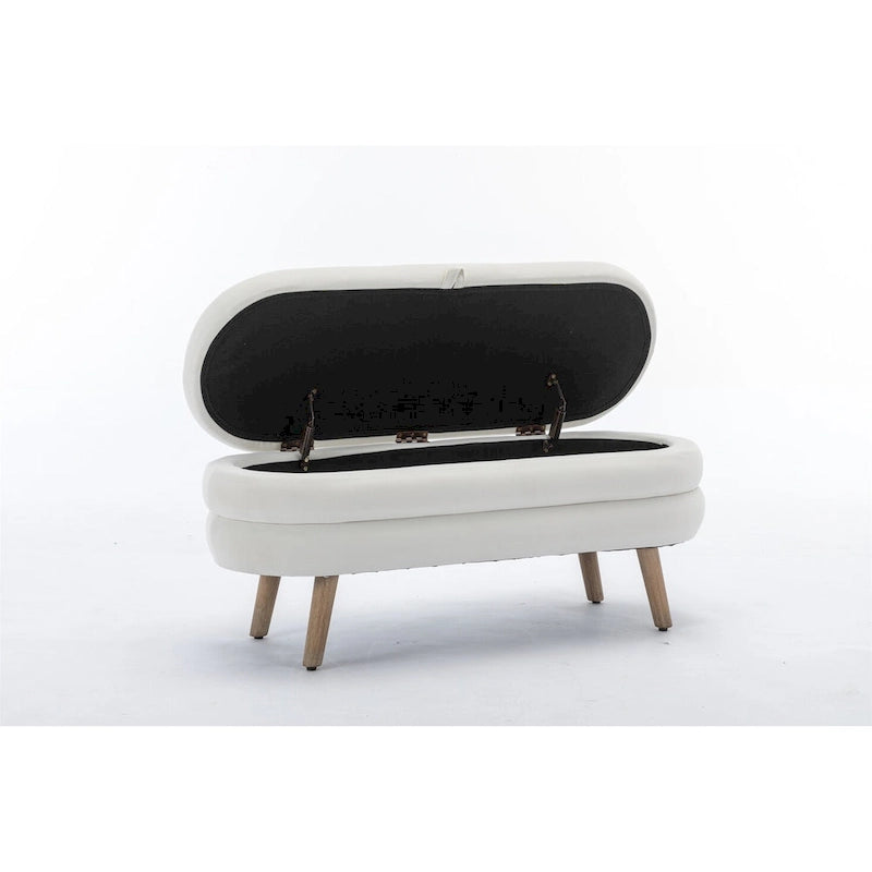 Velvet Fabric Storage Bench