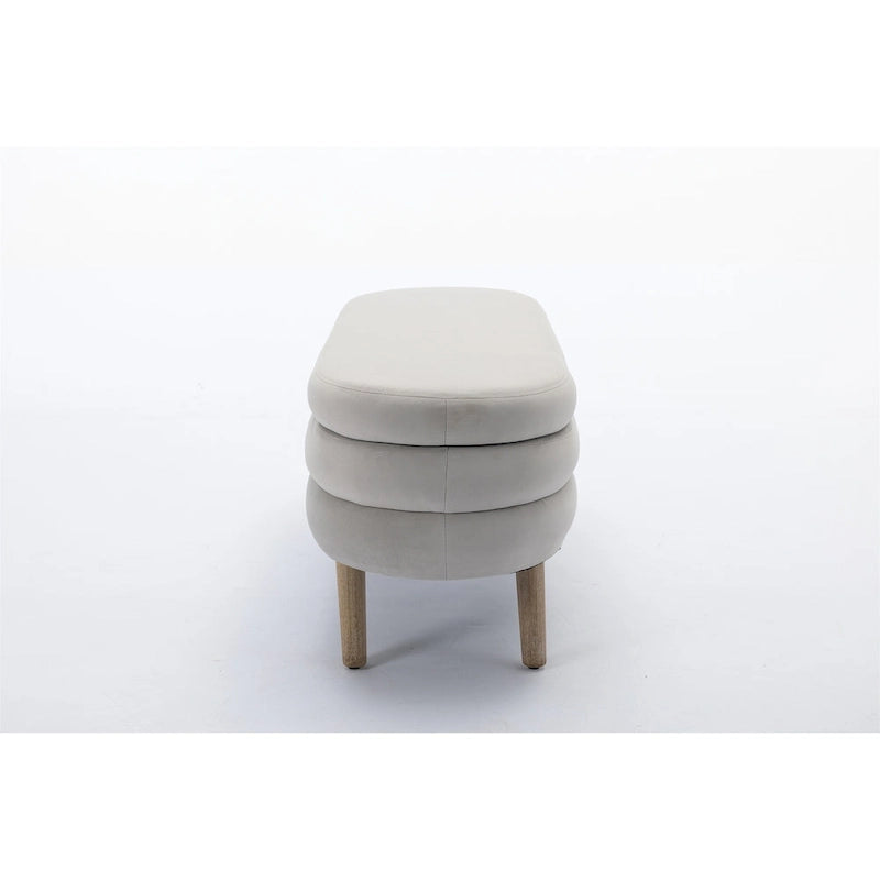 Velvet Fabric Storage Bench