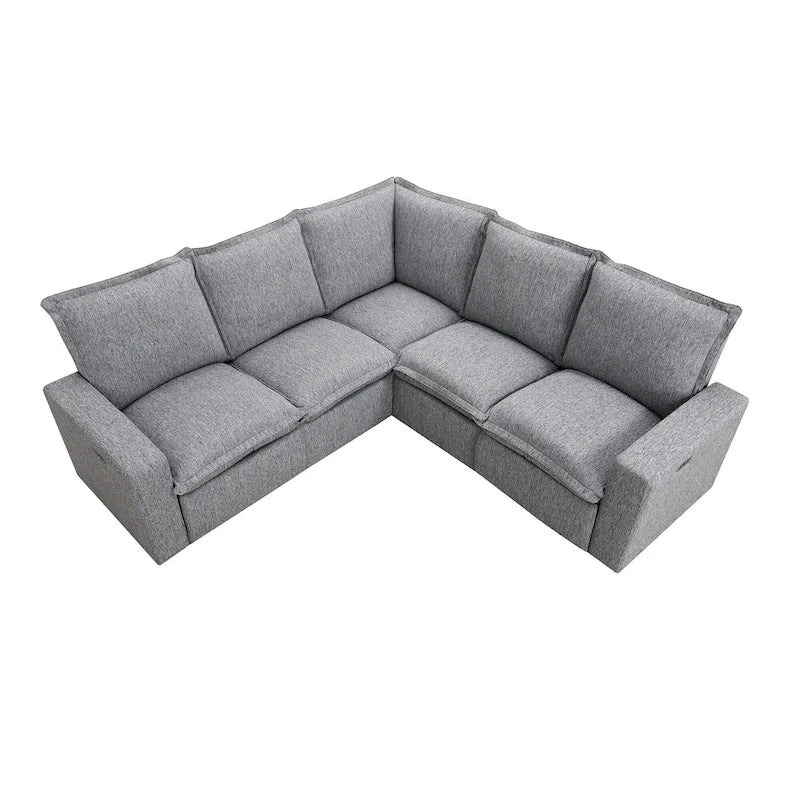 Power Recliner Chair Home Theater Seating Soft Chair with USB Port for Living Room, Bedroom, Theater room, Beige
