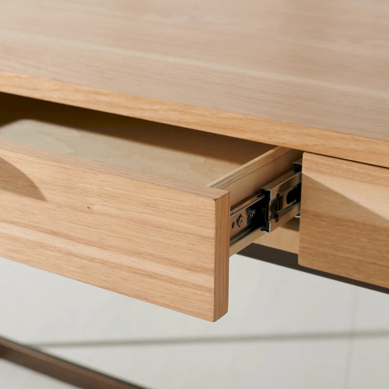 SAFAVIEH Couture Radunka 3-Drawer Smoked Eucalyptus Writing Desk