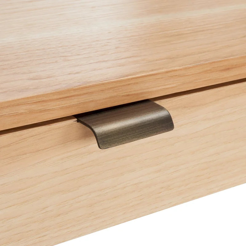 SAFAVIEH Couture Radunka 3-Drawer Smoked Eucalyptus Writing Desk