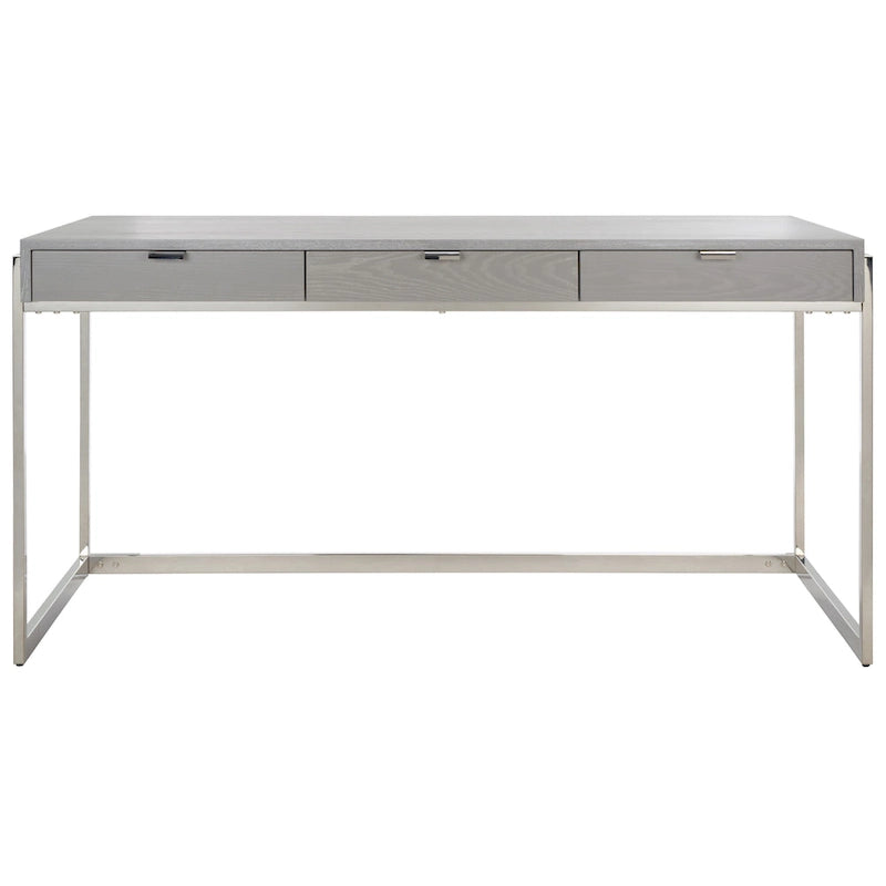 SAFAVIEH Couture Radunka 3-Drawer Smoked Eucalyptus Writing Desk