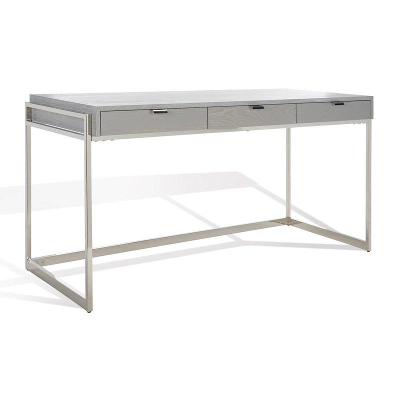 SAFAVIEH Couture Radunka 3-Drawer Smoked Eucalyptus Writing Desk