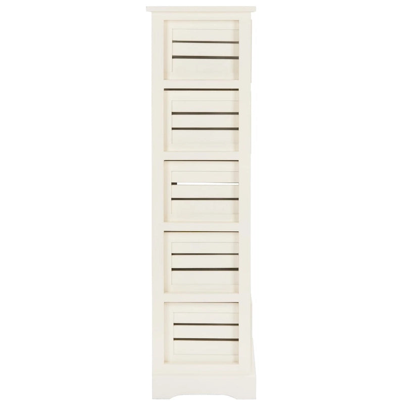 SAFAVIEH Cinda Storage 5-Drawer Cream Cabinet - 16.5 x 12.6 x 46.5 - 17Wx13Dx47H