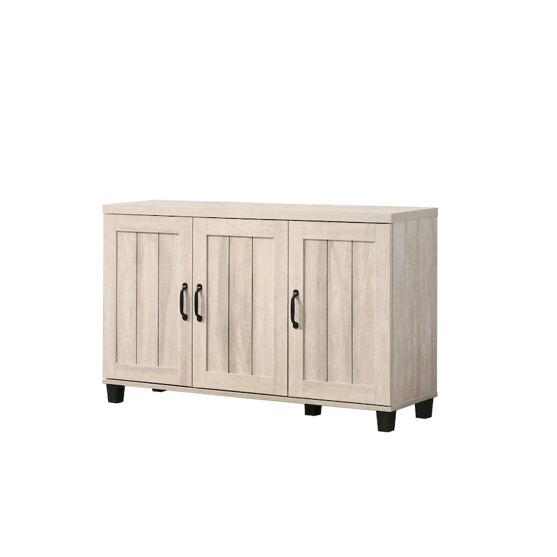 Corby 45 Dusty Gray Oak Finish 3-Door Shoe Cabinet