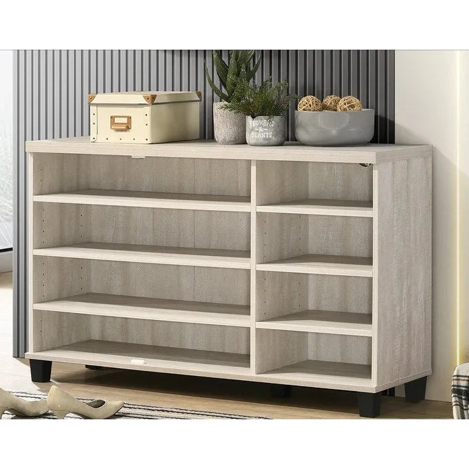 Corby 45 Dusty Gray Oak Finish 3-Door Shoe Cabinet