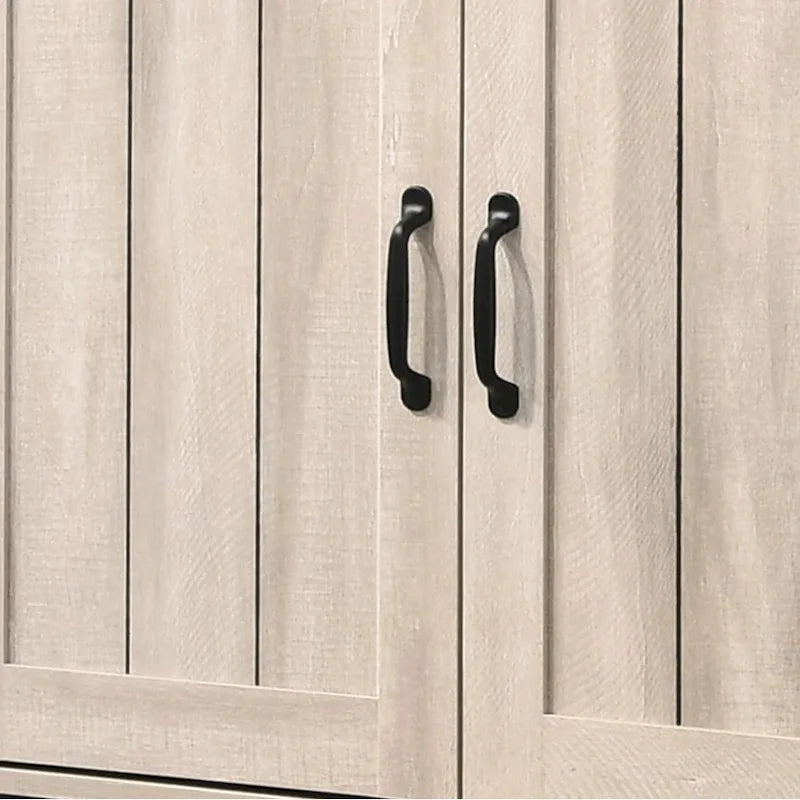 Corby 45 Dusty Gray Oak Finish 3-Door Shoe Cabinet
