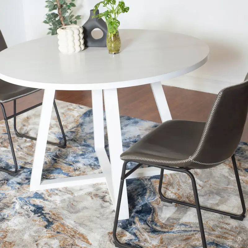 Compact Dining Table and Chair Set Conversation Dining Table and Chair Sets with Metal Chairs Legs for Office Living Room