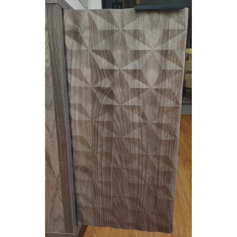 Modern Style Buffet Cabinet,Sideboard Buffet Cabinet With Storage,Storage Cabinet with 4 Diamond-shaped relief Doors